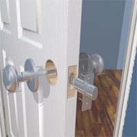 Assemble the door handle as per the instructions 