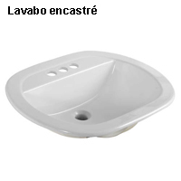 Lavabo encastr&eacute;