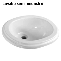 Lavabo semi-encastr&eacute;