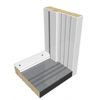 PVC-clad wood exterior door frame