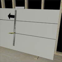 To make a square cut use a t-square as a guide.