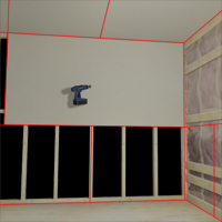 Hang drywall tight to the ceiling 