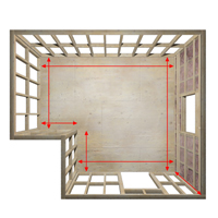 Measure the walls and ceilings to find how much drywall is needed