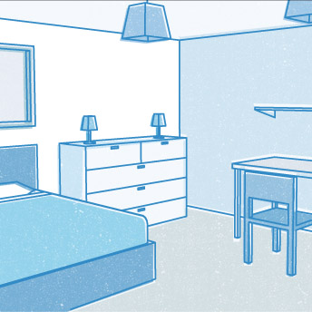 Eco-responsible bedroom and home office