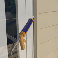 Caulk the door.