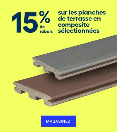 Plache de terrasse en composite