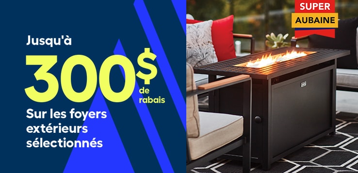 Foyers extérieurs en promo