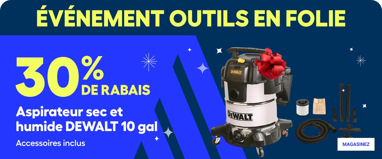 Aspirateur Dewalt 30 gal
