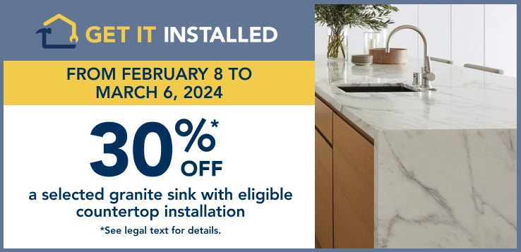 granite sink installation promotion
