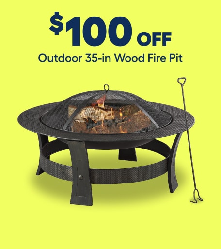 Outdoor wood fire pit