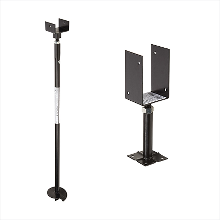 Structural posts, supports and fasteners