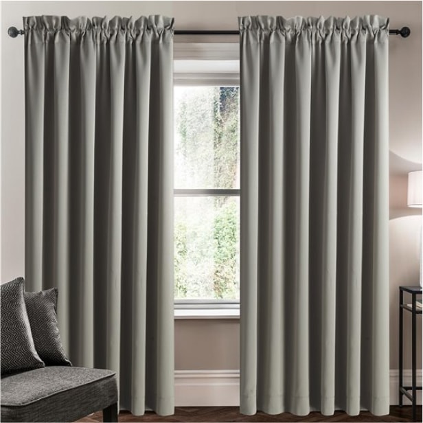 Room-darkening curtains