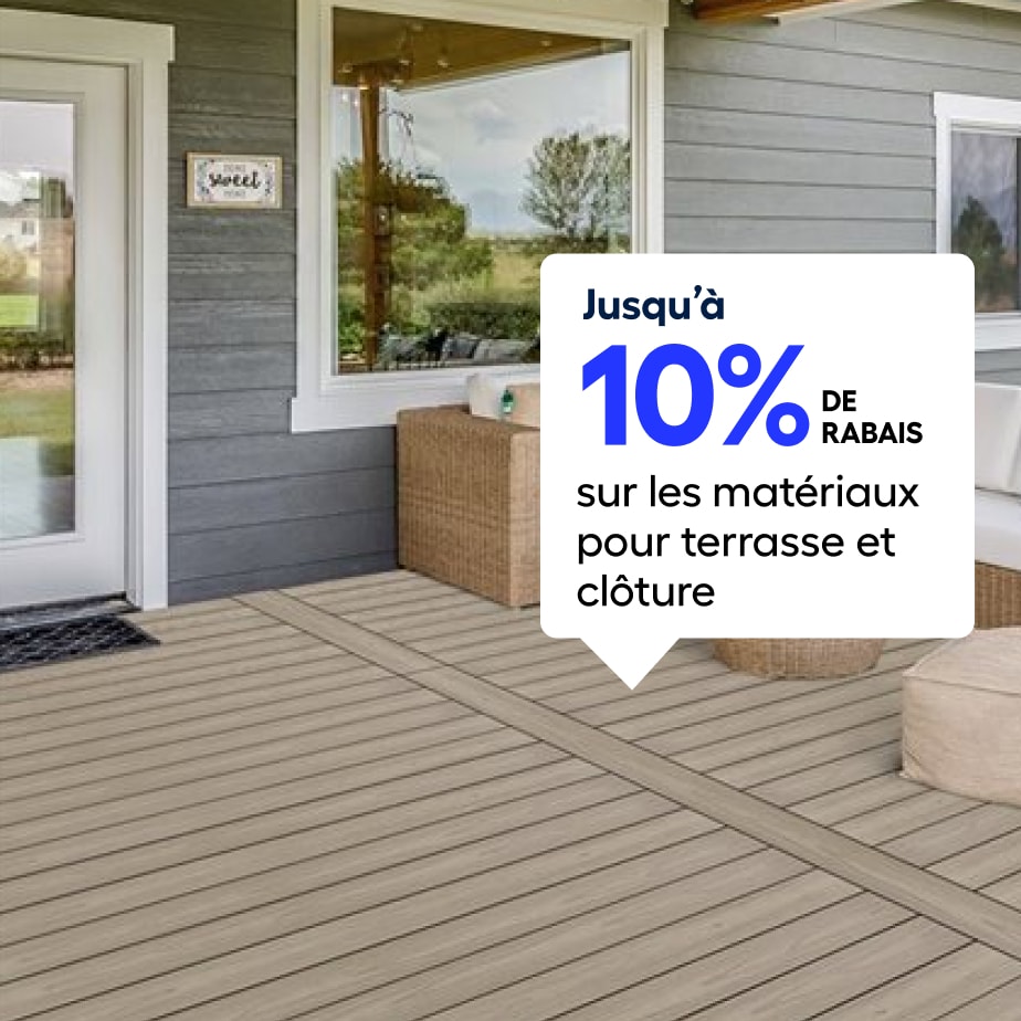 Offres sur les matériaux pour terrasse et clôture