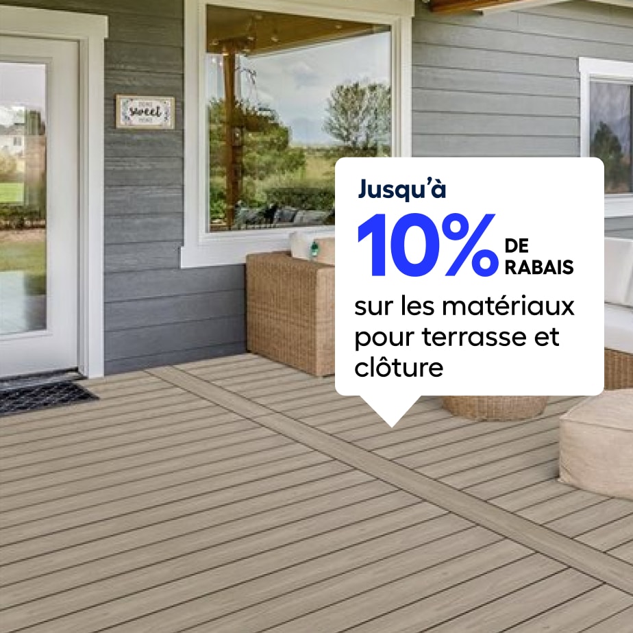 Offres sur les matériaux pour terrasse et clôture