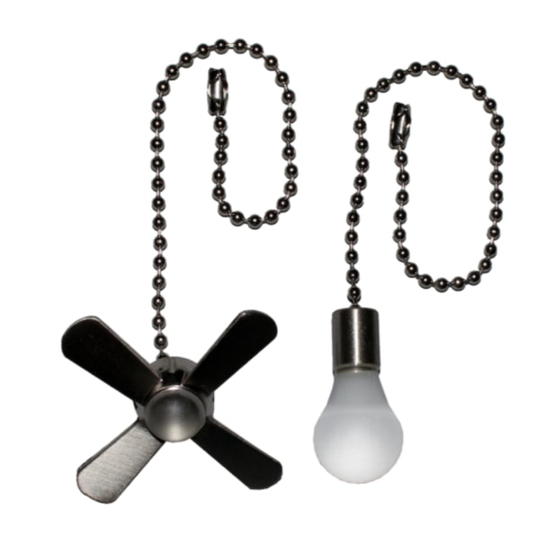 12 in. White Light Bulb and Fan Pull Chain Set