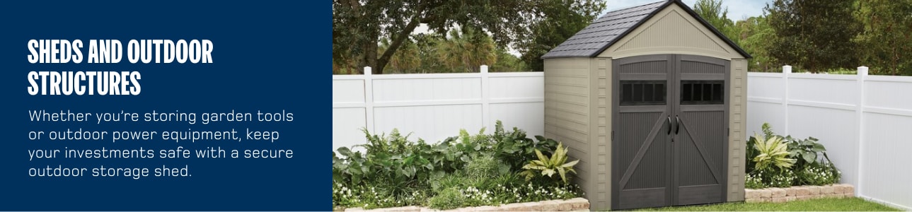 Whether you’re storing garden tools or outdoor power equipment, keep your investments safe with a secure outdoor storage shed.