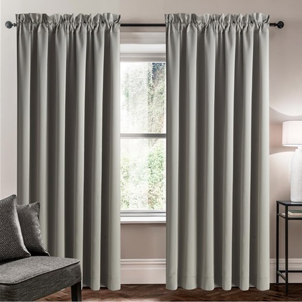 Room-darkening curtains