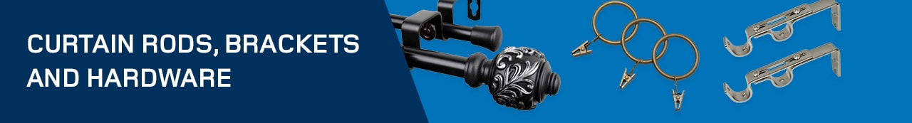 Curtain rods, brackets and hardware category