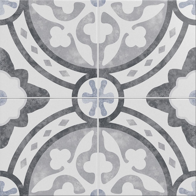 Patterned ceramic tile