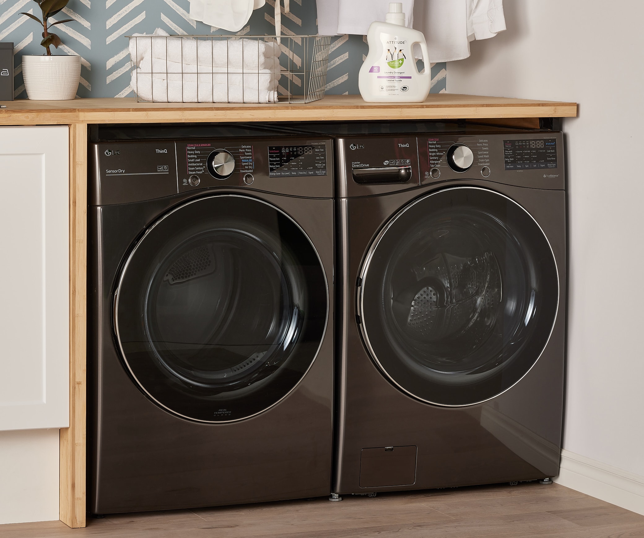 Smart washer and dryer combo