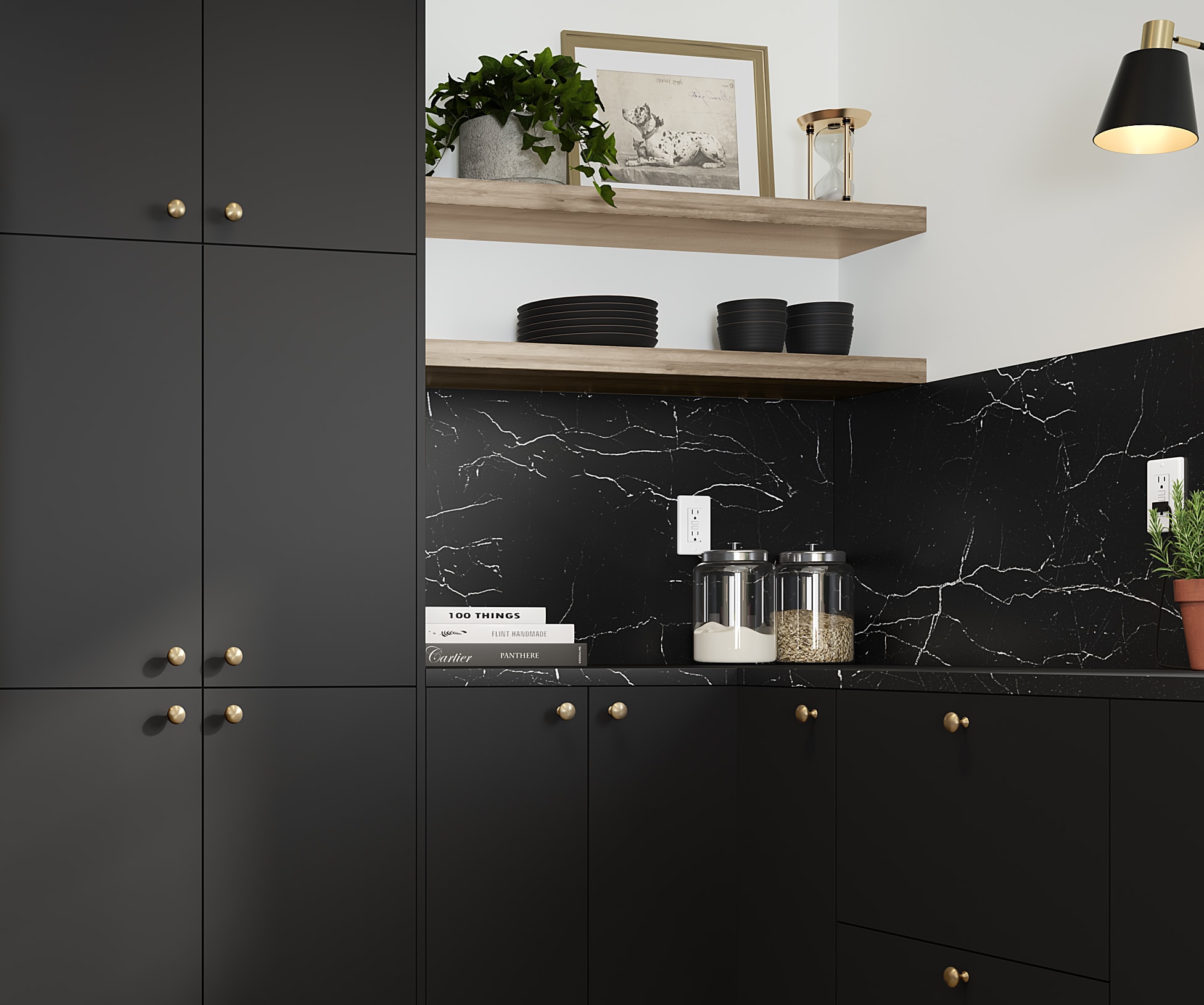 Black minimalist kitchen cabinets Black minimalist kitchen cabinets
