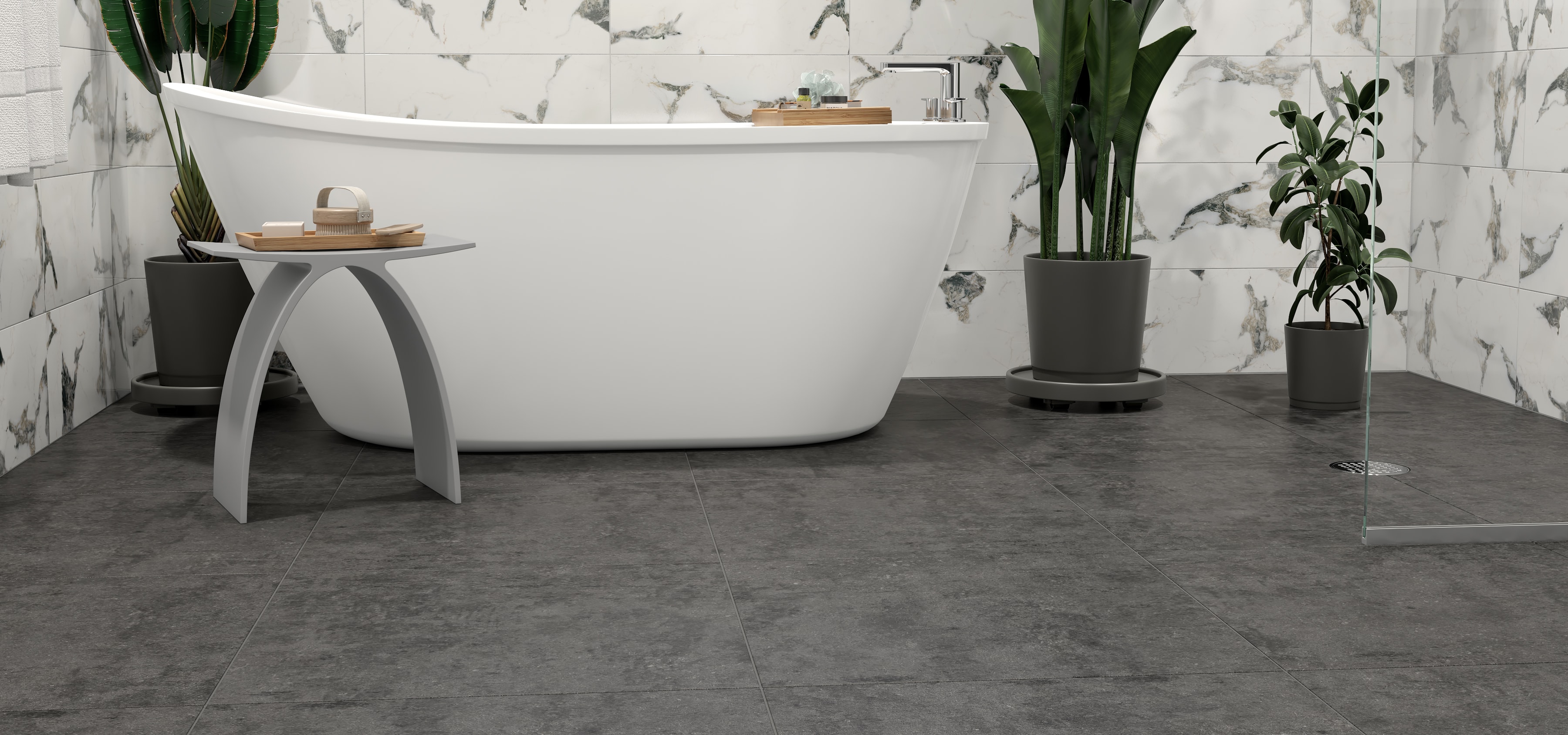 Dark grey ceramic tile flooring Dark grey ceramic tile flooring