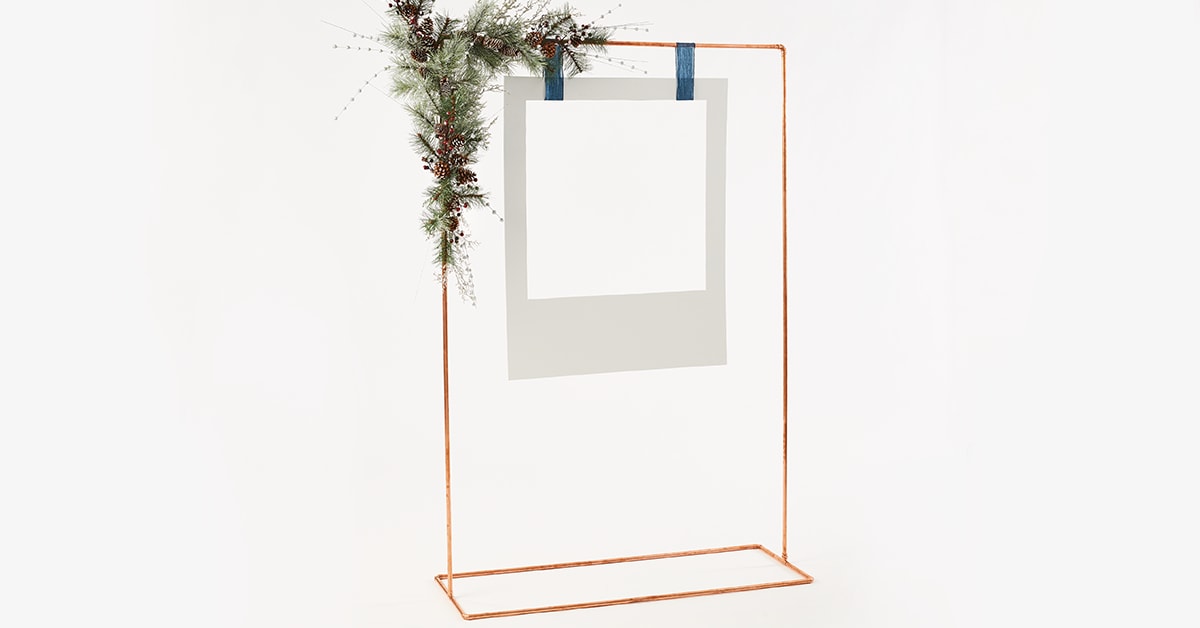 DIY copper pipe photobooth