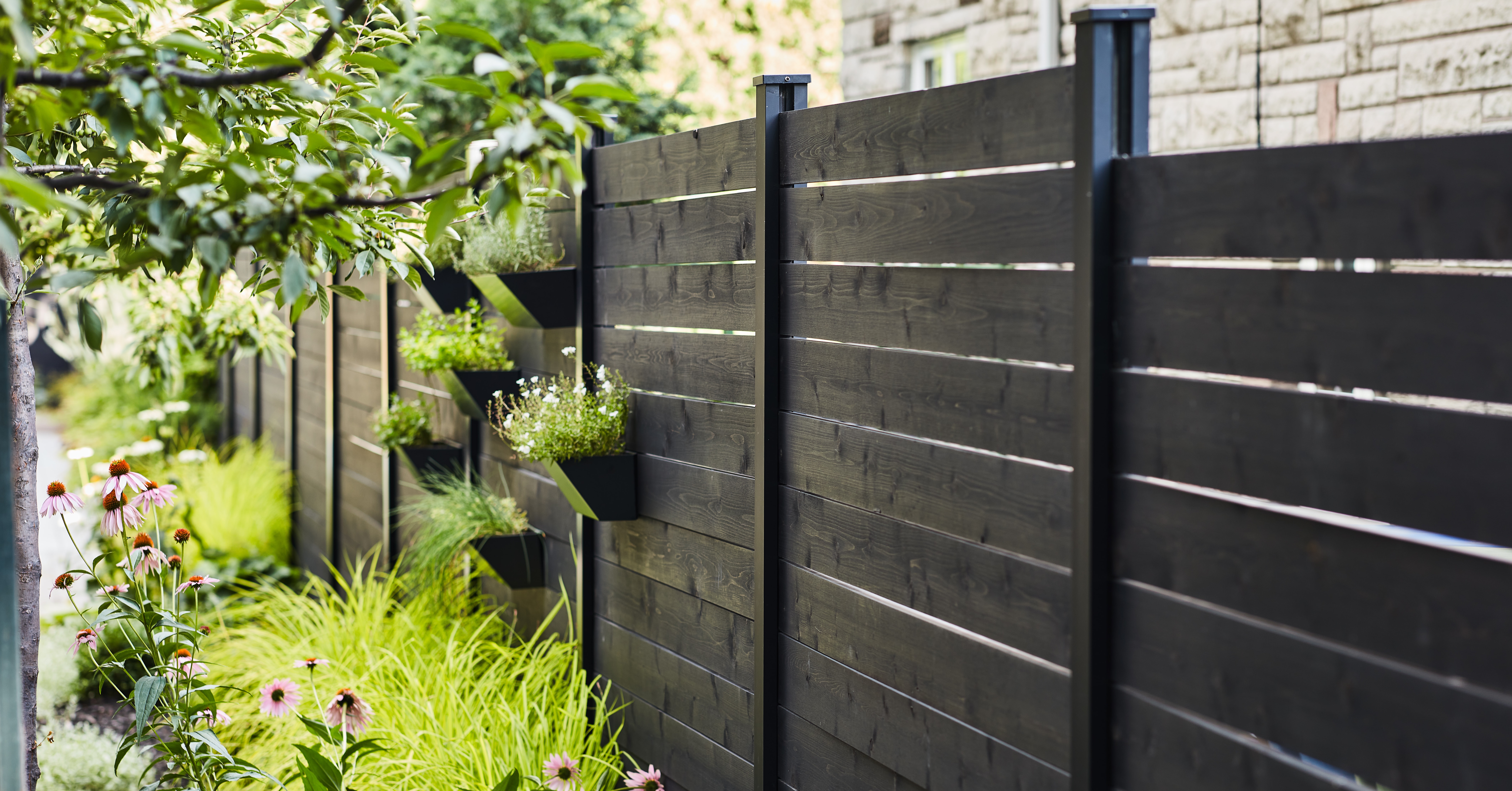 Jardin privé étanche de l'écran mur de clôture en bois plastique