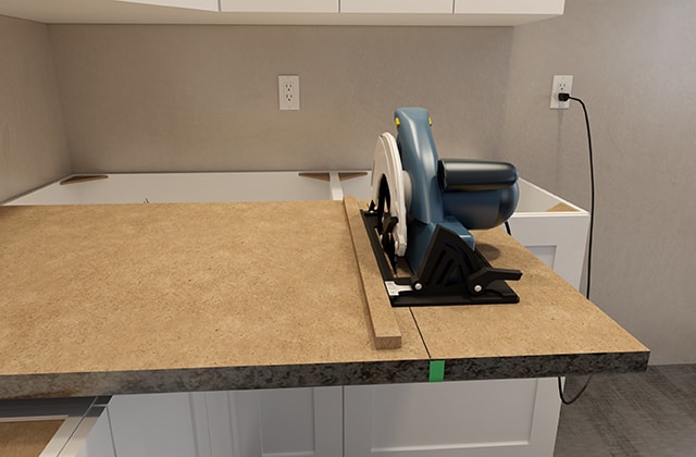 Install A Laminate Kitchen Countertop, What Do I Use To Cut Laminate Countertop