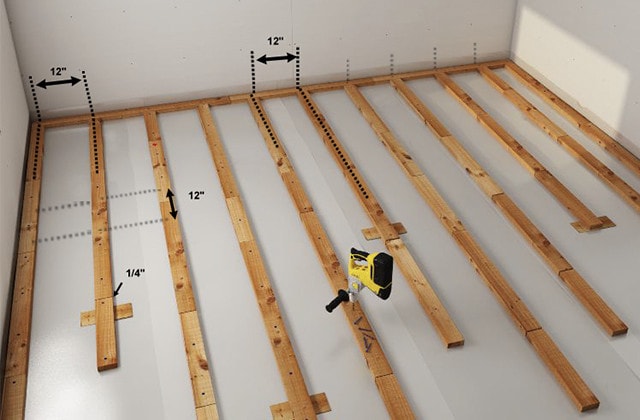 How To Install A Wood Subfloor Over Concrete Rona