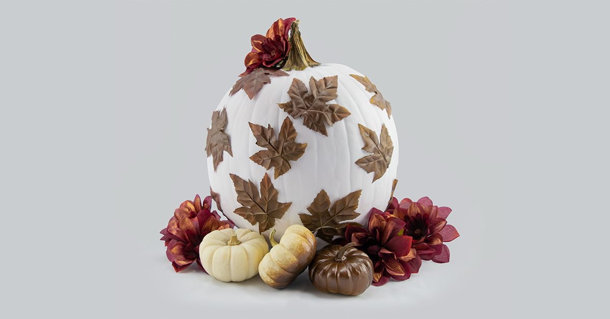 DIY Decorative Pumpkin: Maple Leaf