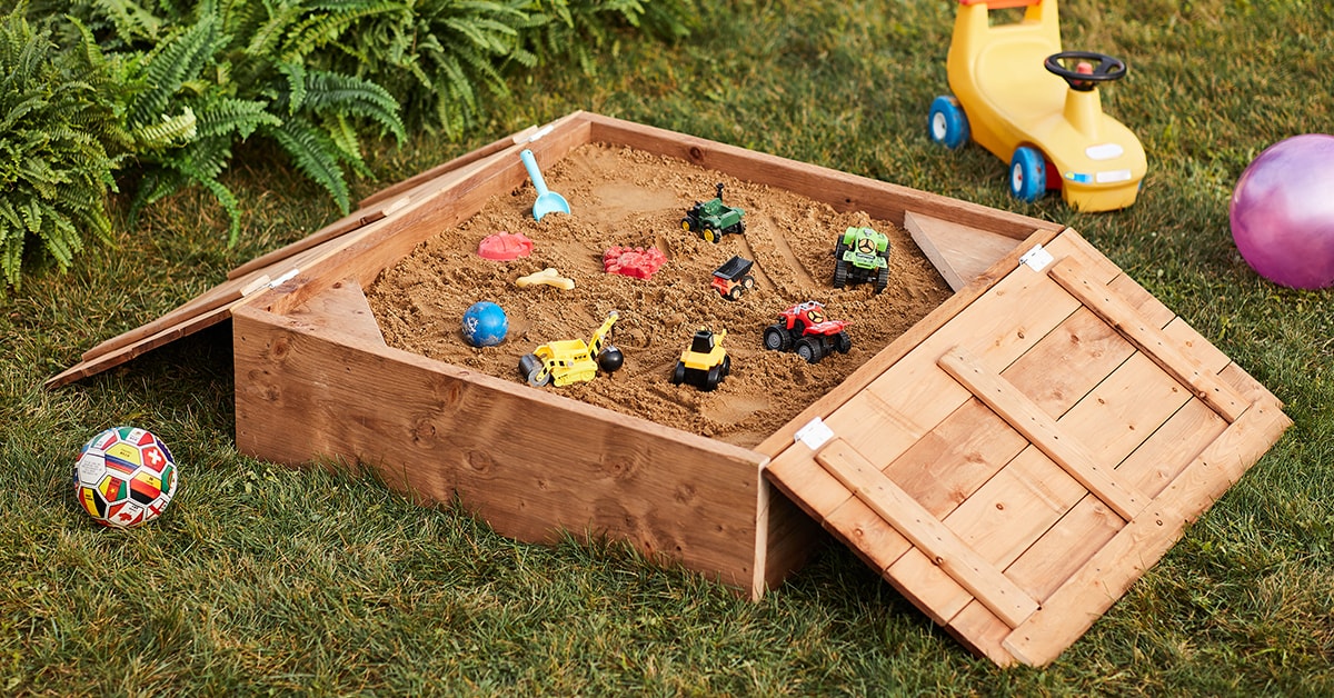 How to Build a Wooden Sandbox with Lid RONA