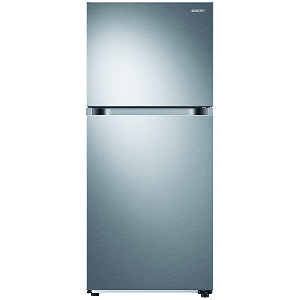 Stainless steel top-freezer fridge