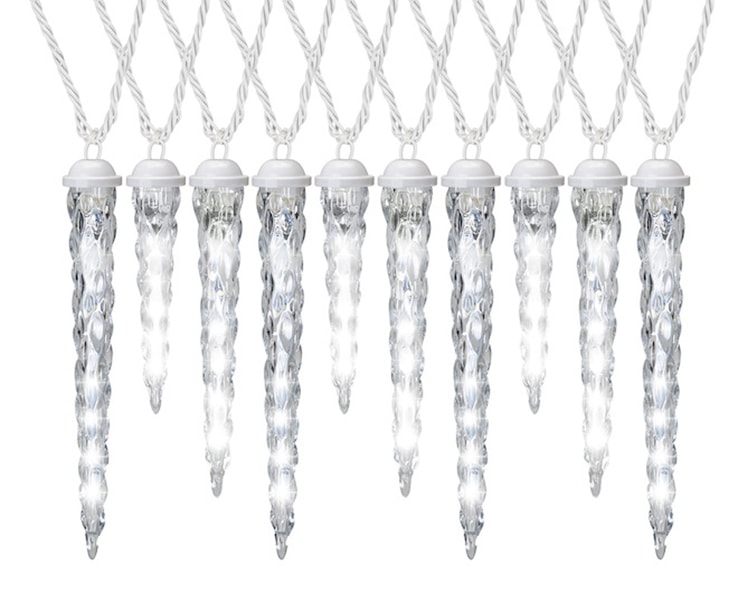 White icicle lights