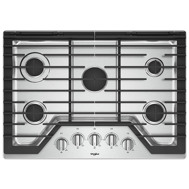 A gas cooktop