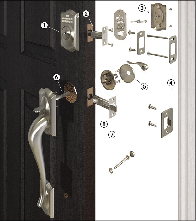 Une poignée de porte extérieure avec clé AVD - NATHYTRACTION