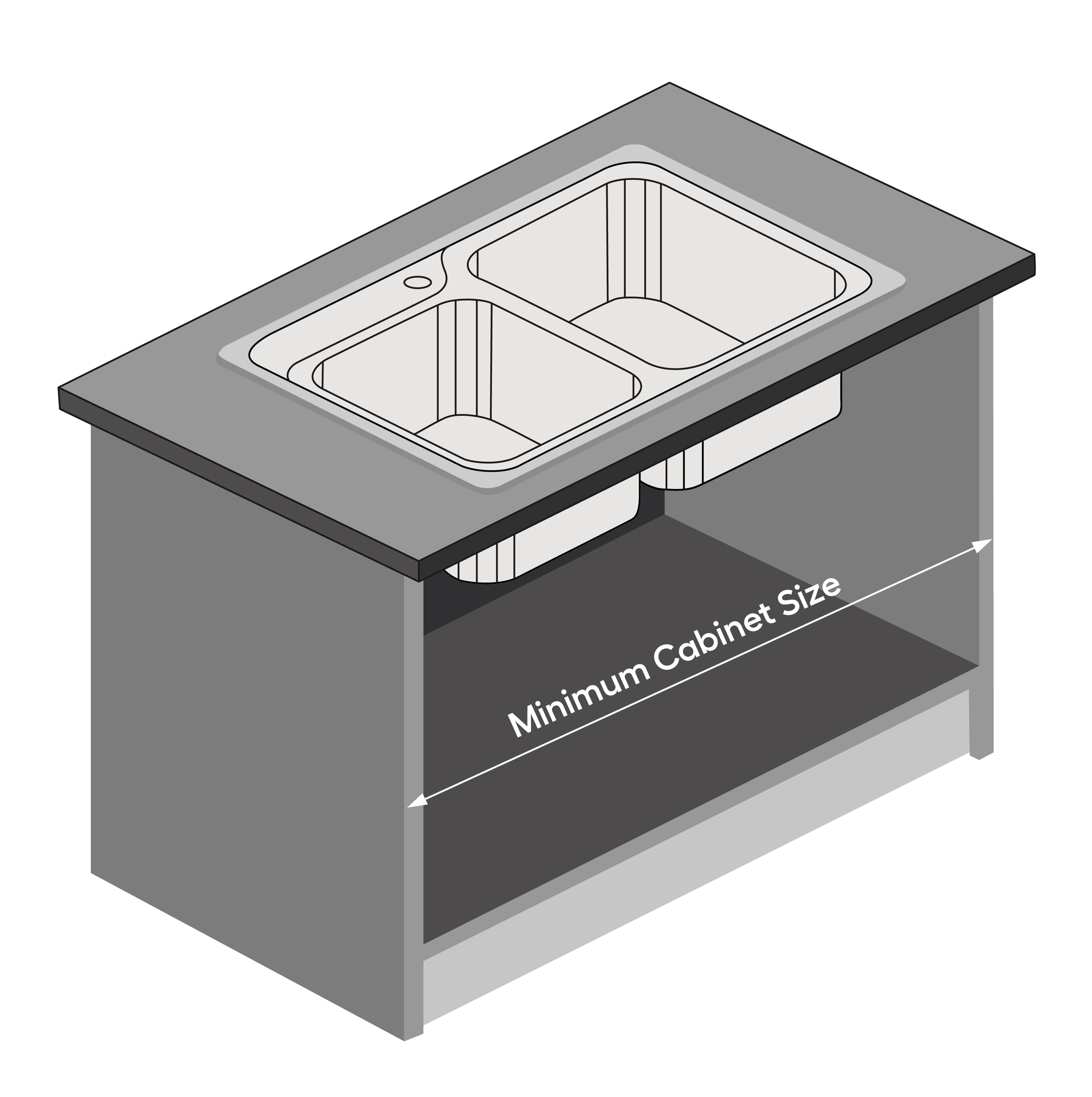 Cantrio Deck Mounted Drop-in Stainless Steel 27.25 in. 1-Hole Double Bowl Kitchen Sink