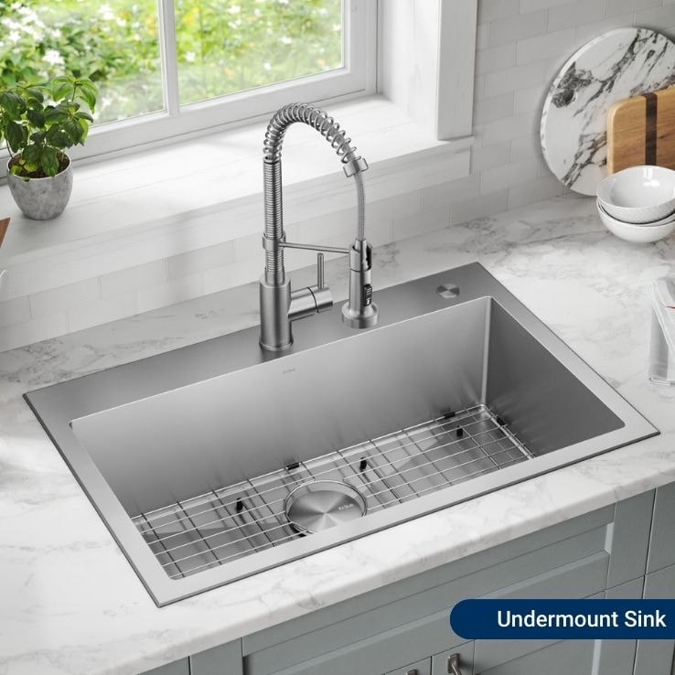 Cantrio Deck Mounted Drop-in Stainless Steel 27.25 in. 1-Hole Double Bowl Kitchen Sink