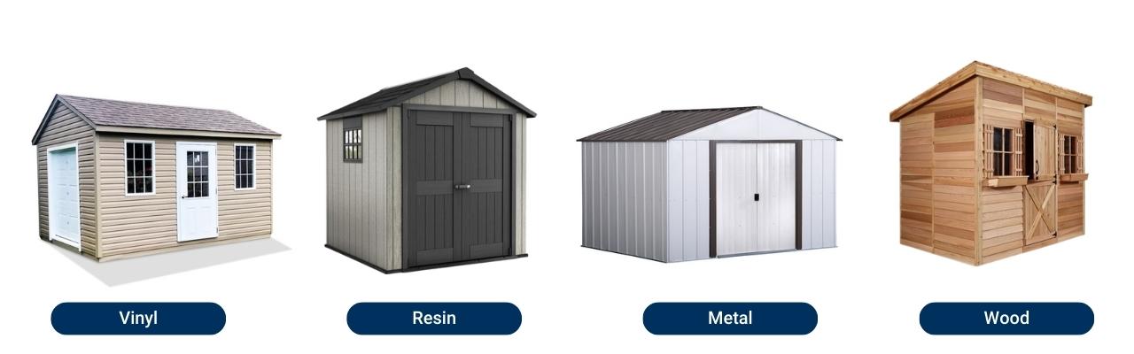 Garden sheds made of different materials Garden sheds made of different materials