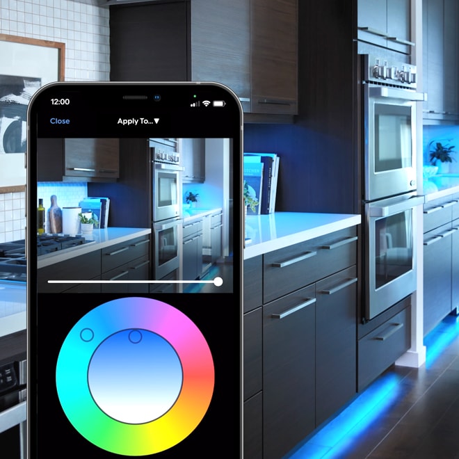Smart phone with a light colour wheel