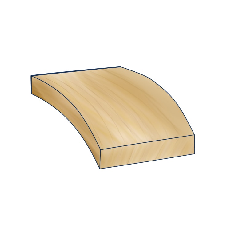 Illustration of a crooked wood plank