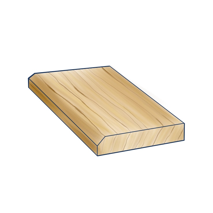 Illustration of a waned wood plank