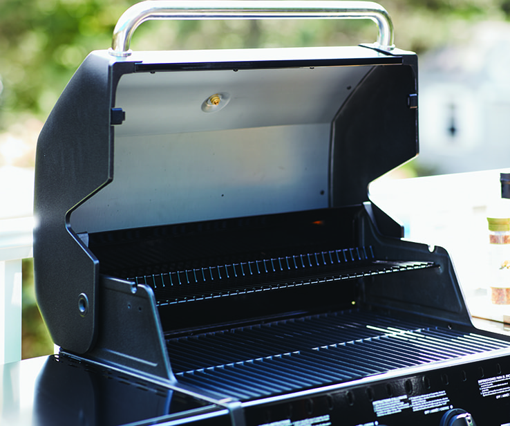 Intérieur bien propre d’un bbq Intérieur bien propre d’un bbq