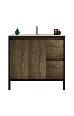 Brown bathroom vanity