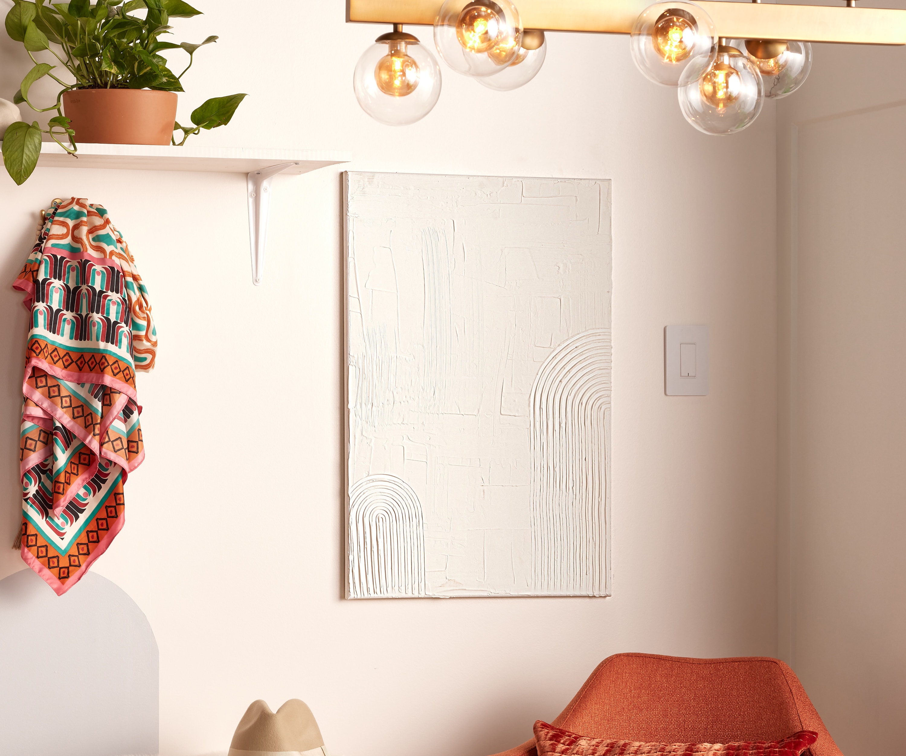 Canvas with a textured arch