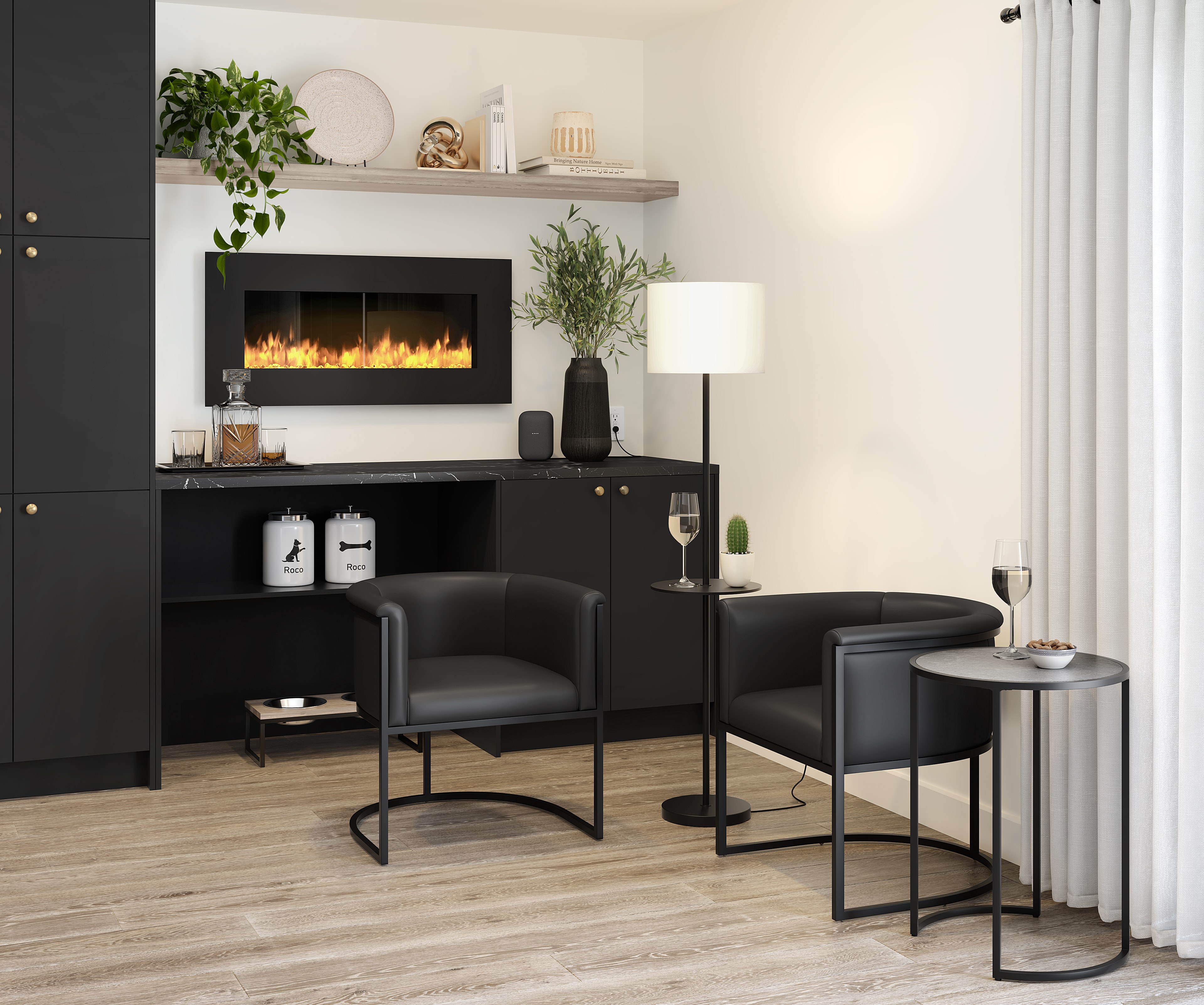 Lounge corner in a modern kitchen