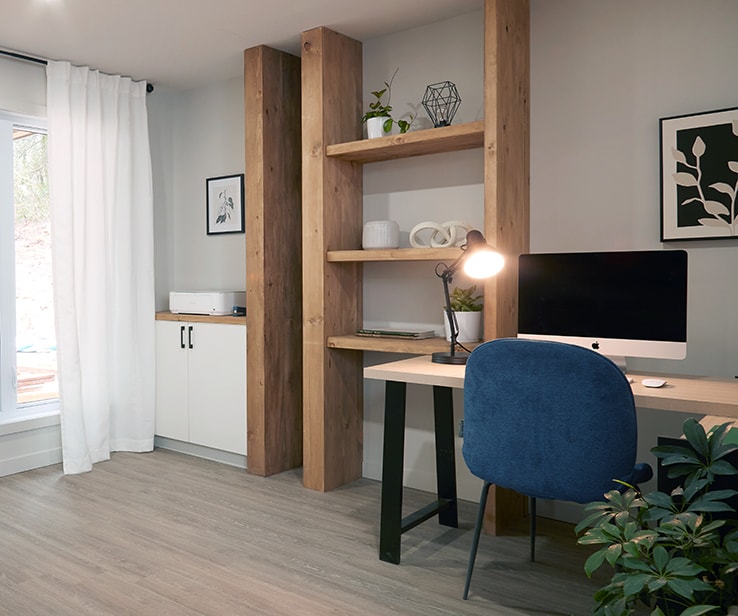 Home office with lots of storage Home office with lots of storage