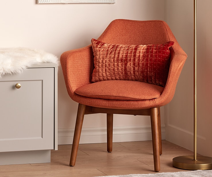 Orange decorative armchair