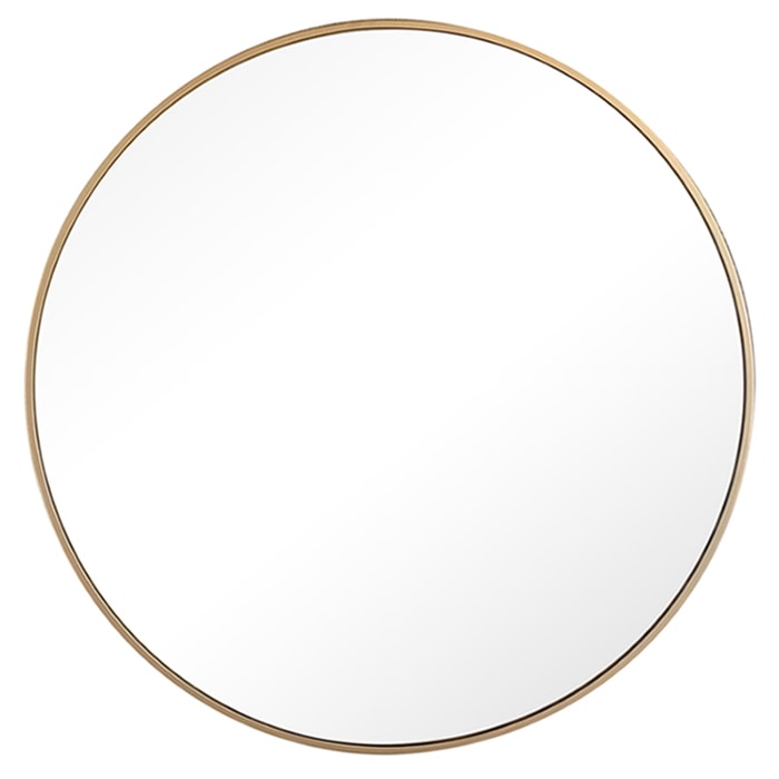 Bathroom mirror with brass frame Bathroom mirror with brass frame