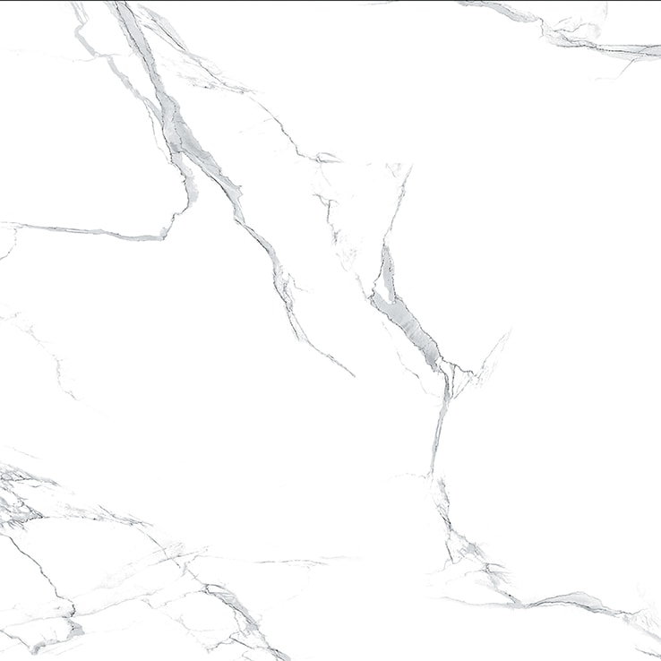 White marble with large grey veins